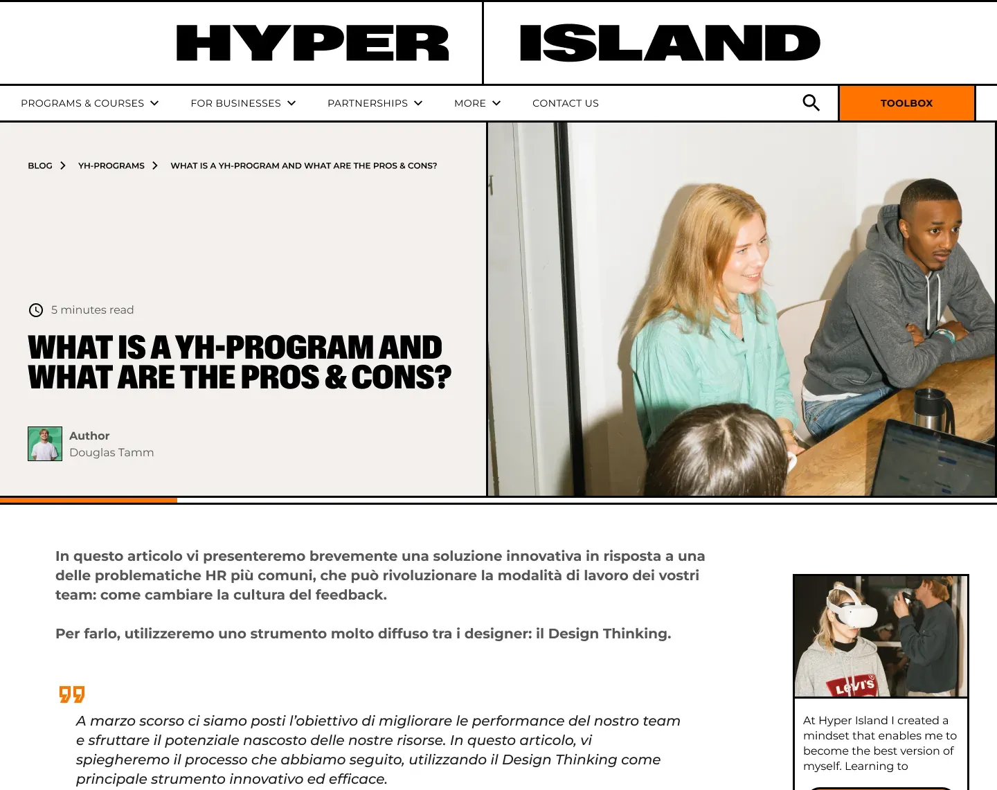 A blog article